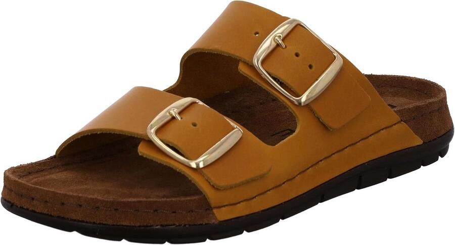 Comfortabele Dames Muiltjes met Leer en Verstelbare Bandjes