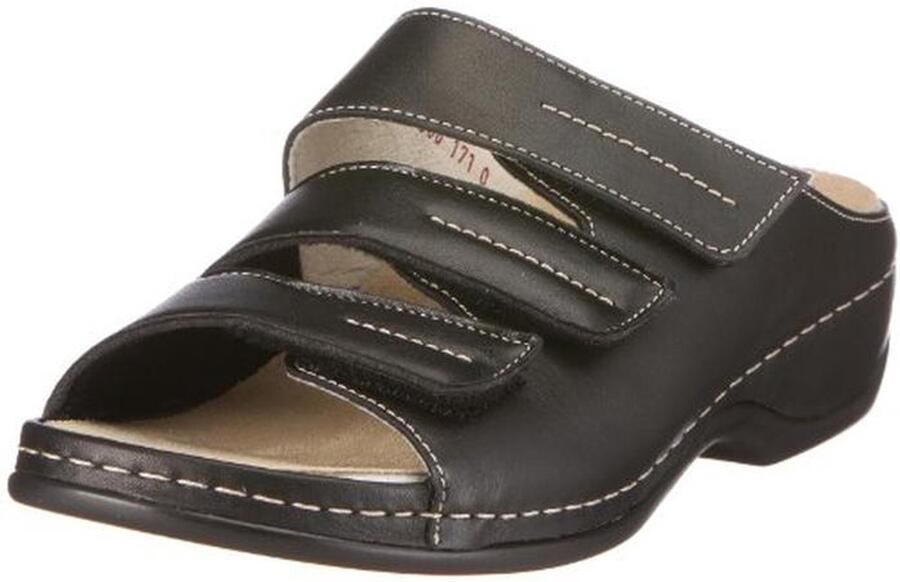 Comfortabele Dames Mules met Verwisselbaar Voetbed en Klittenbandsluitingen