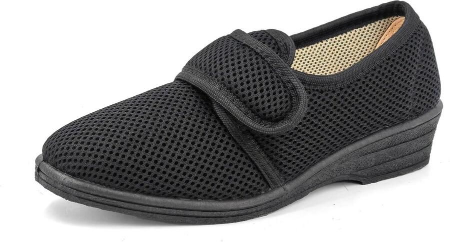 Comfortabele Dames Pantoffels met Ademend Gaas voor Zomer en Wandelen Orthopedische Instappers met Sleehak