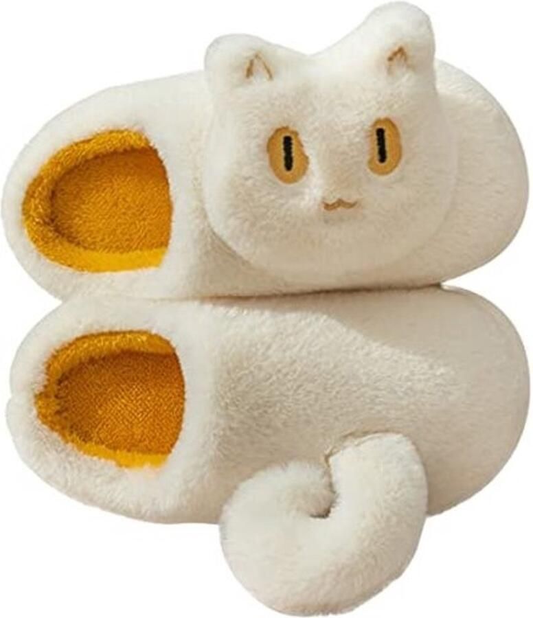 Comfortabele Dames Pantoffels met Imitatiebont Warme Huisslippers voor Binnen en Buiten