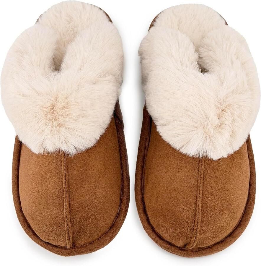 Comfortabele Dames Pantoffels met Memory Foam Zachte Pluche Sloffen voor Binnen