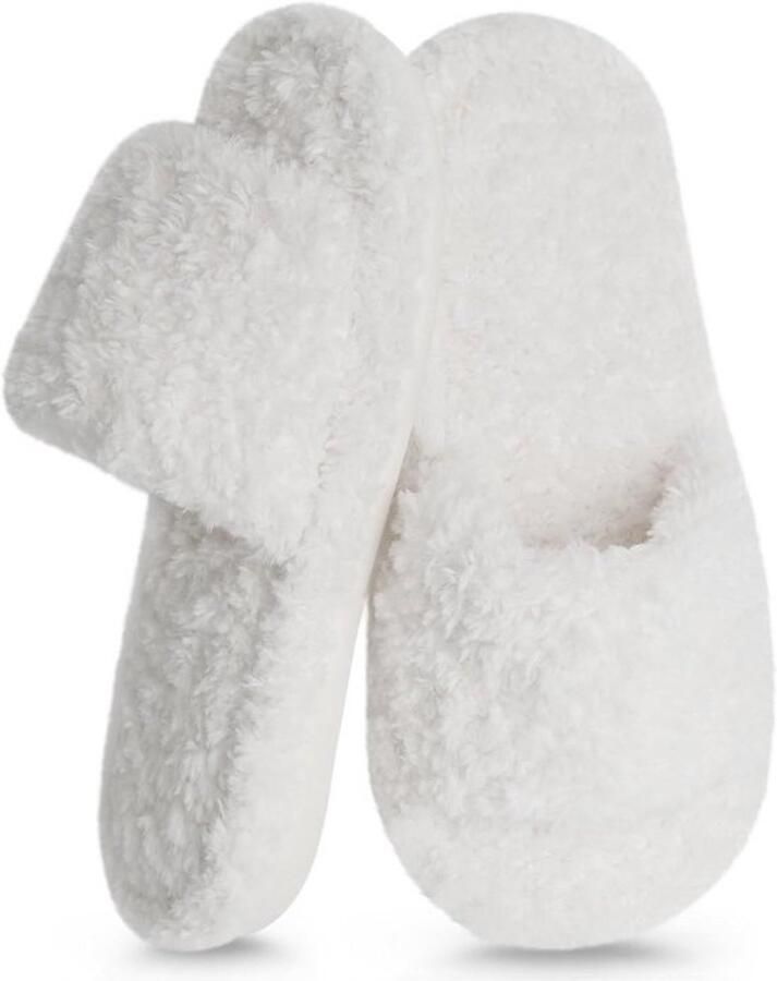 Comfortabele Dames Pantoffels met Open Neus en Traagschuim Antislip Huisschoenen