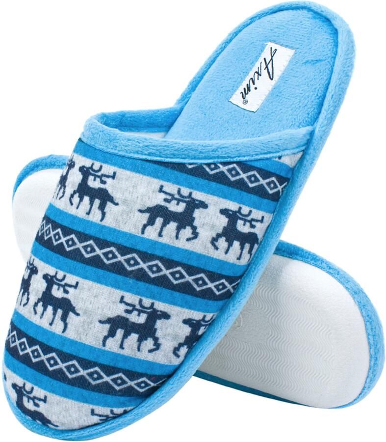 Axim Pantoffels Dames Zachte Thuis Schoenen met Rendierprint