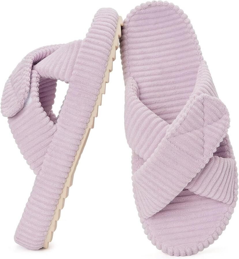 Comfortabele Dames Pantoffels met Traagschuim en Antislip Zool voor Binnen en Buiten