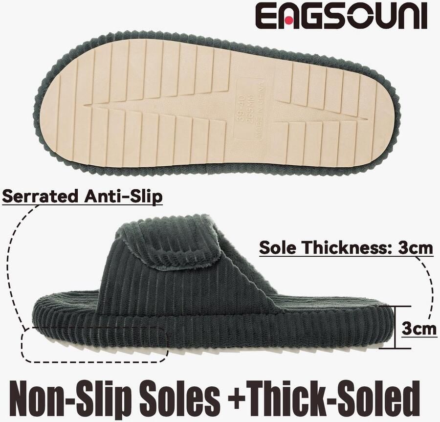 Comfortabele Dames Pantoffels met Traagschuim en Verstelbare Band