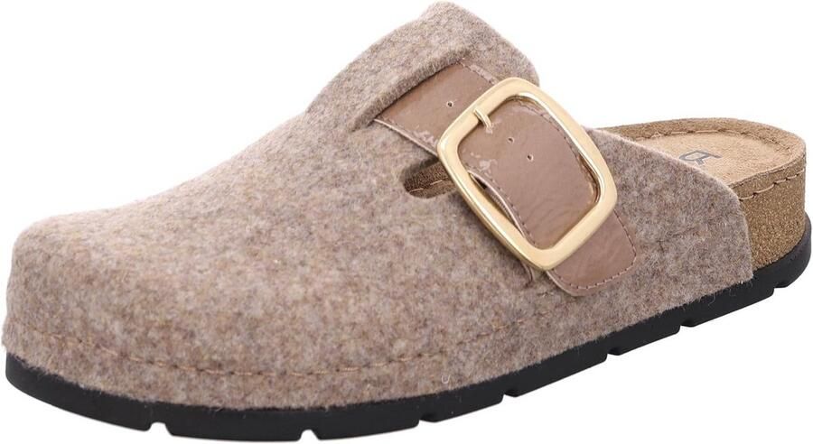 Comfortabele Dames Pantoffels met Vilt Bovenwerk en Antislip Zool