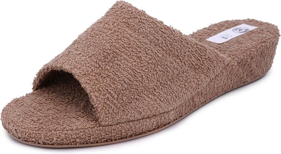 Comfortabele Dames Pantoffels Open Teen Sleehak Zachte Binnen Buiten Sloffen Gemaakt in Italië