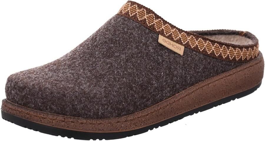Comfortabele Dames Pantoffels van Vilt Brede Pasvorm en Antislip Zool