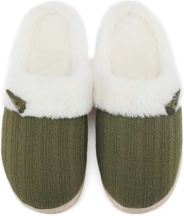 Comfortabele Dames Pantoffels Warme Pluche Traagschuim Sloffen voor Binnen