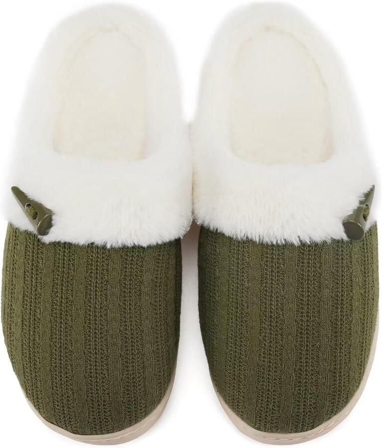 Comfortabele Dames Pantoffels Warme Pluche Traagschuim Sloffen voor Binnen