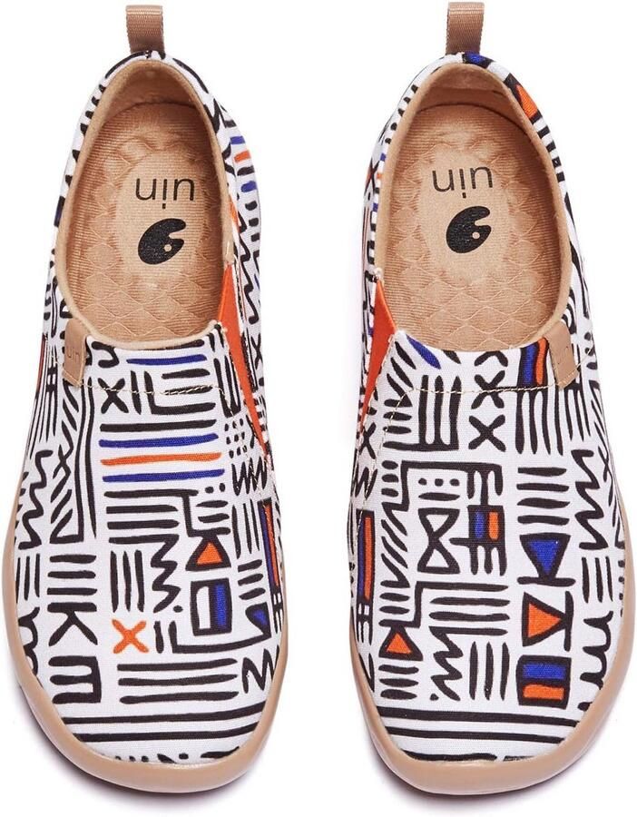 Comfortabele Dames Platte Schoenen met Artistiek Kleurrijk Patroon