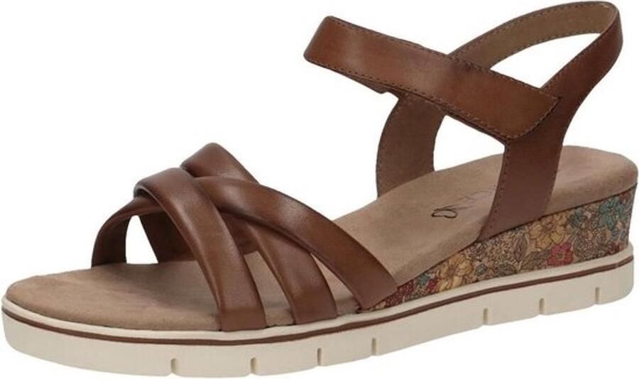 Comfortabele Dames Sandaal met Klittenband en Memory Foam Brede Pasvorm (G-wijdte)