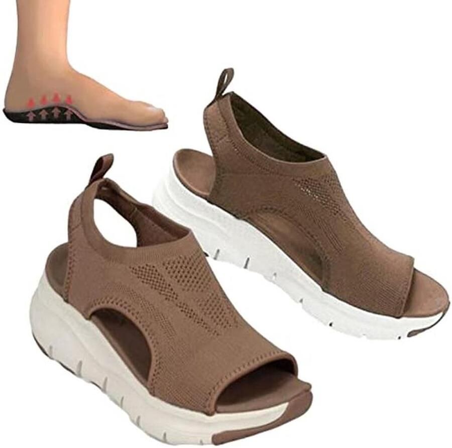 Comfortabele Dames Sandaal met Orthopedisch Ontwerp en Flexibele Zolen