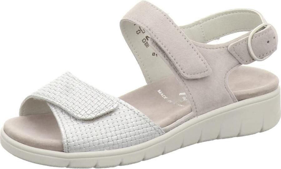 Comfortabele dames sandalen beige met klittenband