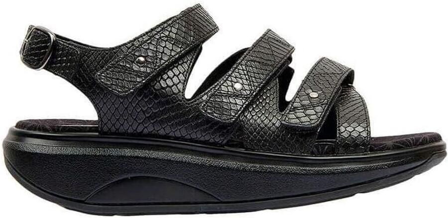 Comfortabele Dames Sandalen Leer met Klittenband Verstelbaar