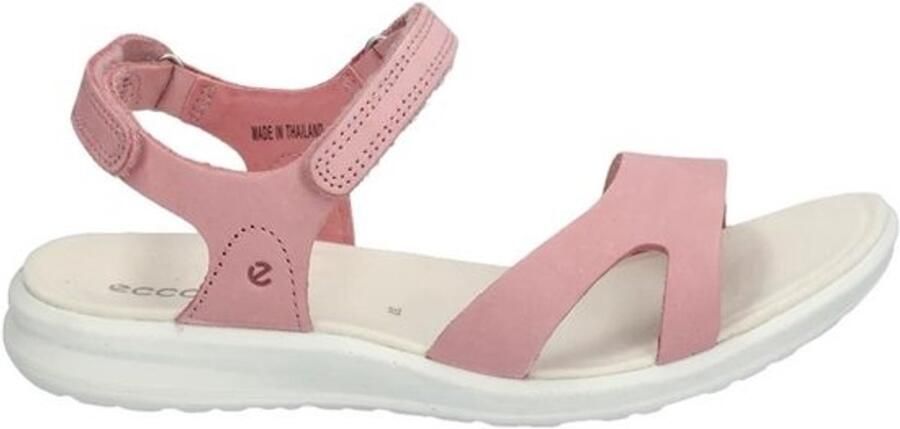 Comfortabele Dames Sandalen met Klittenband en Leer Bovenwerk