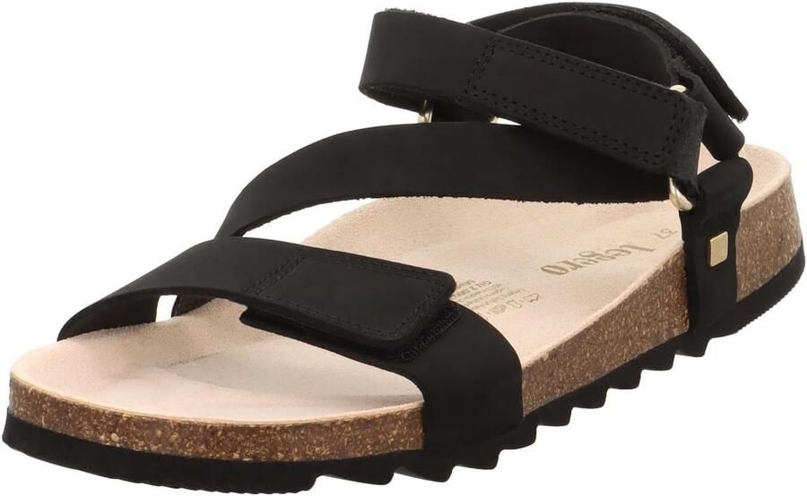 Comfortabele Dames Sandalen met Klittenband Zwart