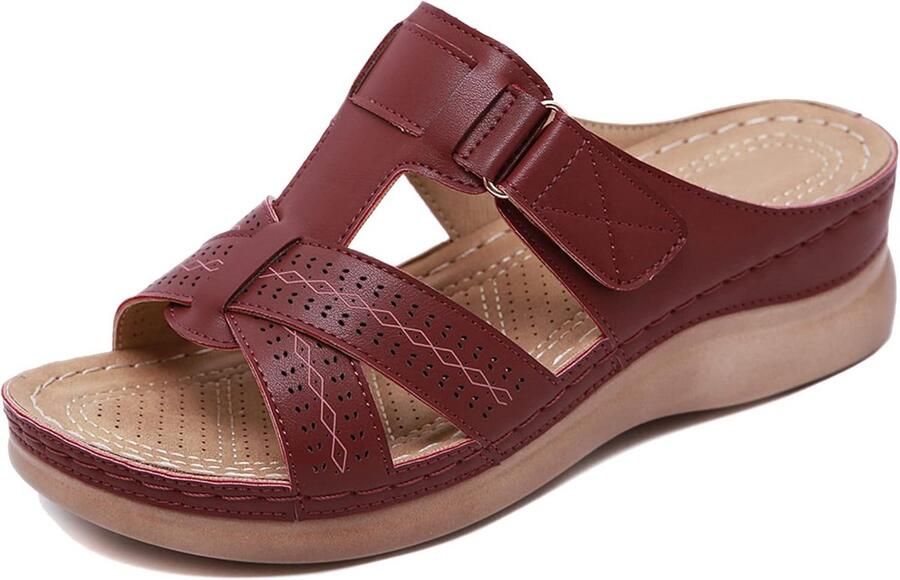 Comfortabele Dames Sandalen met Sleehak en Open Neus
