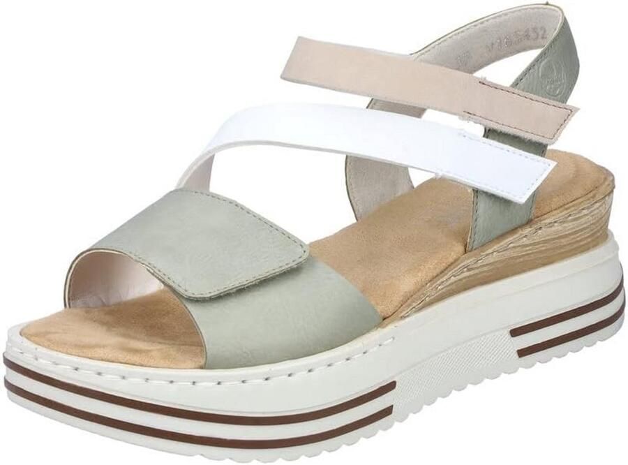 Comfortabele Dames Sandalen met Wedge Hak en Klittenbandsluiting