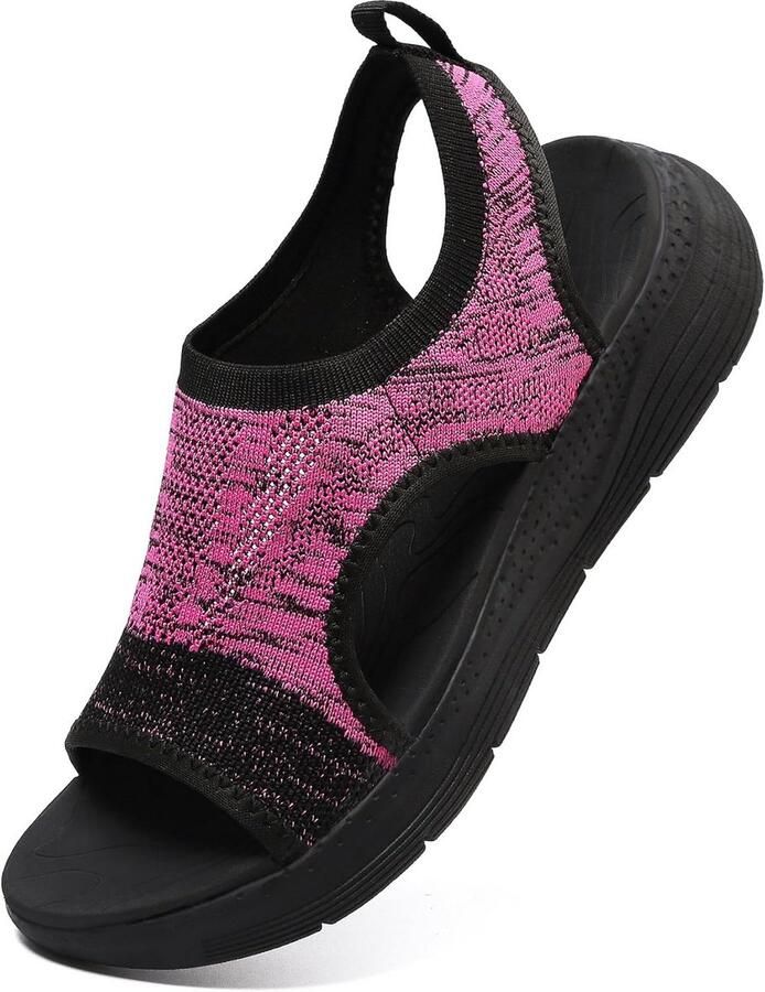 Comfortabele Dames Sandalen met Wedge Hiel en Strik Zomer Wasbaar en Orthopedisch