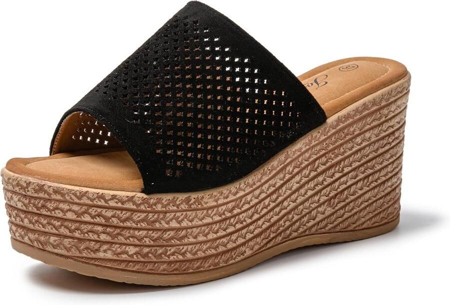 Comfortabele Dames Sleehak Sandalen met Plateauzool Zomerslippers voor Strand en Huis