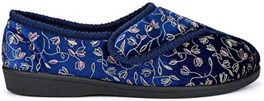 Comfortabele Dames Slipper Booties Blauw