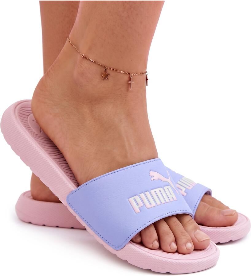 Puma Cool Cat 2.0 badslippers lila roze Paars Rubber Logo - Foto 4