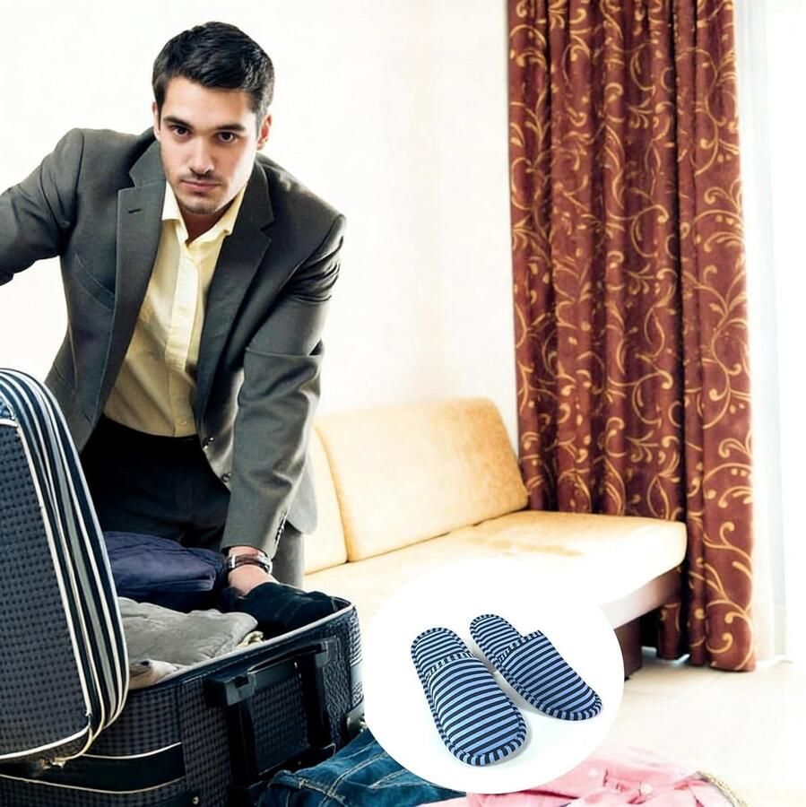 Comfortabele Dames Slippers in Blauw Vouwbare en Draagbare Outdoor Schoenen EU Perfect voor Thuis en Vakantie