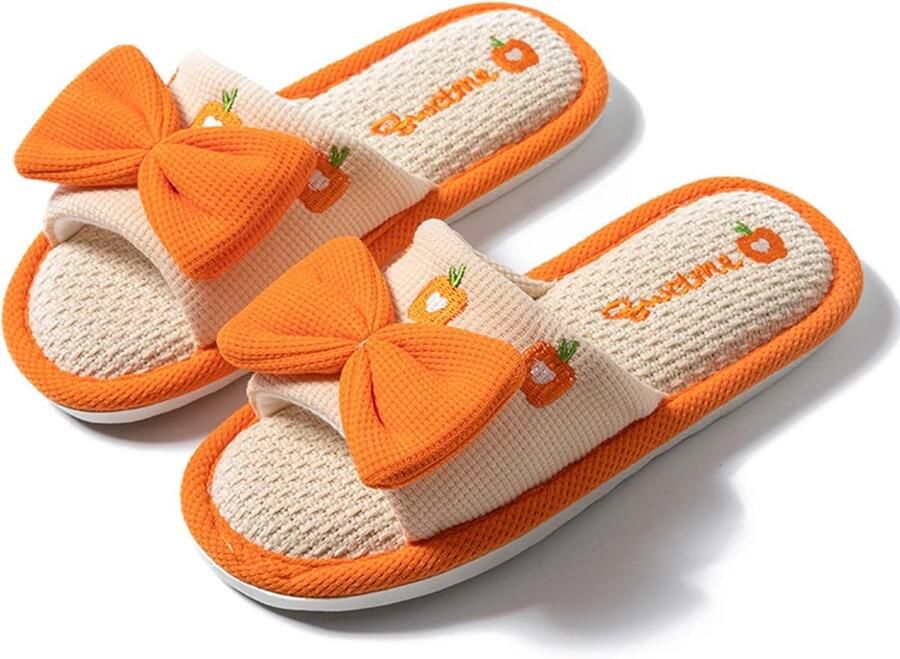 Comfortabele Dames Slippers Linnen Zacht Antislip voor Binnen