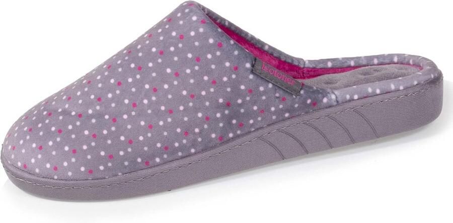 Comfortabele Dames Slippers met Polka Stippen en Ergonomische Zool