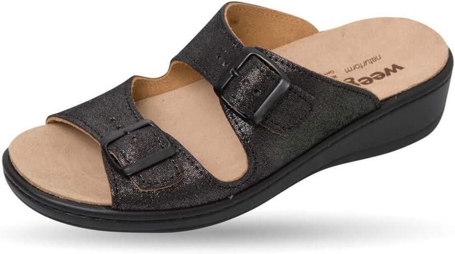 Comfortabele Dames Slippers met Uitneembaar Voetbed en Klittenbandsluiting