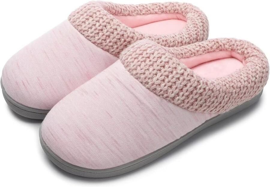 Comfortabele Dames Slippers met Zachte Fleece Voering en Traagschuim Binnenzool