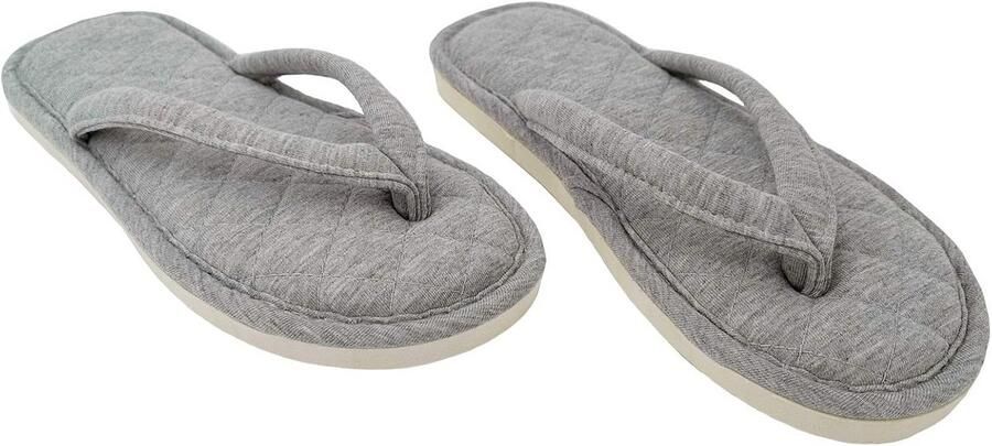 Comfortabele Dames Sloffen van Katoen met Open Teen