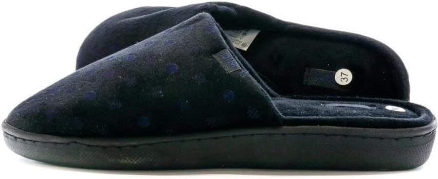 Comfortabele Dames Sloffen voor Binnen Zwart en Marineblauw