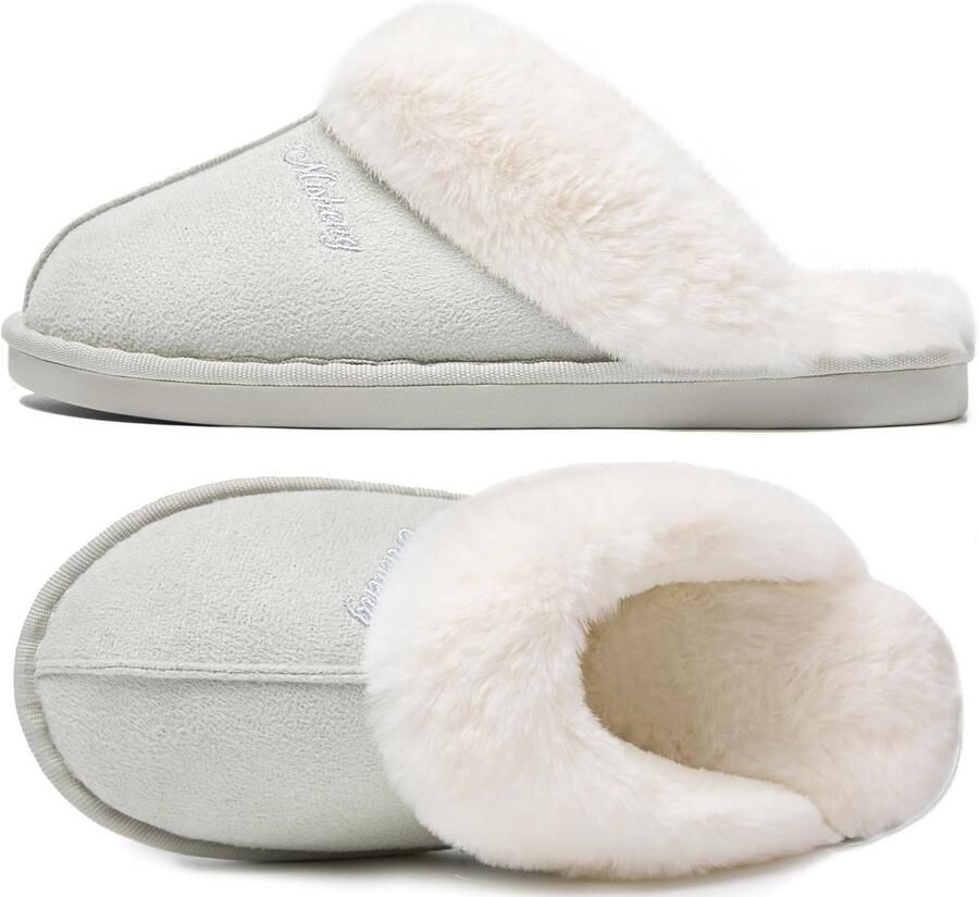 Comfortabele Dames Sloffen Warme Antislip Huisschoenen met Traagschuim