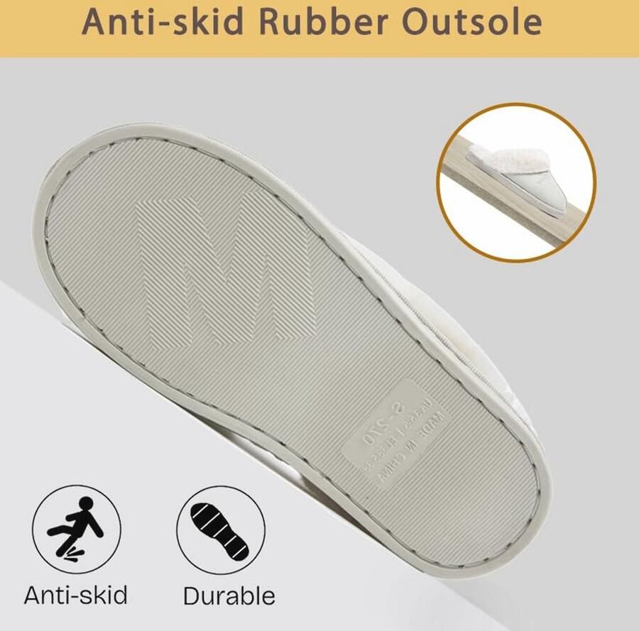 Comfortabele Dames Sloffen Warme Antislip Huisschoenen met Traagschuim