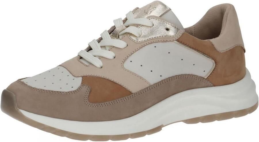 Comfortabele Dames Sneaker met Brede Pasvorm en Leren Bovenwerk