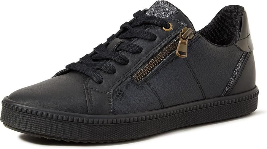 Comfortabele Dames Sneaker met Leerlook Casual Witte Schoenen