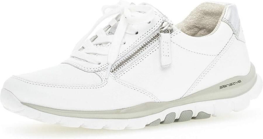 Comfortabele Dames Sneaker met Nubuck en Vetersluiting