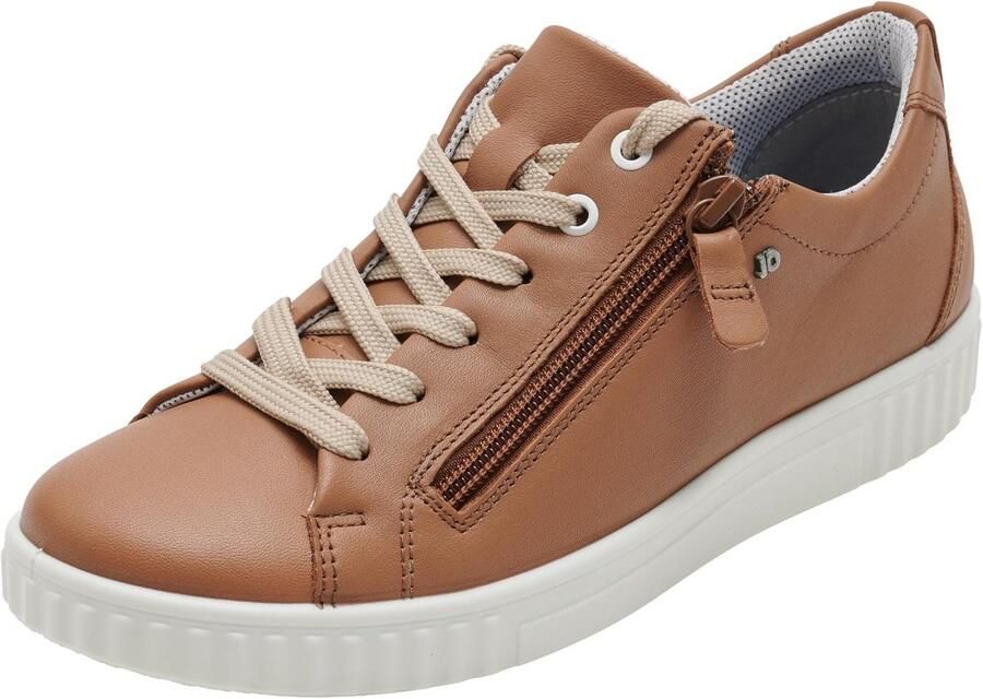 Comfortabele Dames Sneaker van Leer met Ritssluiting