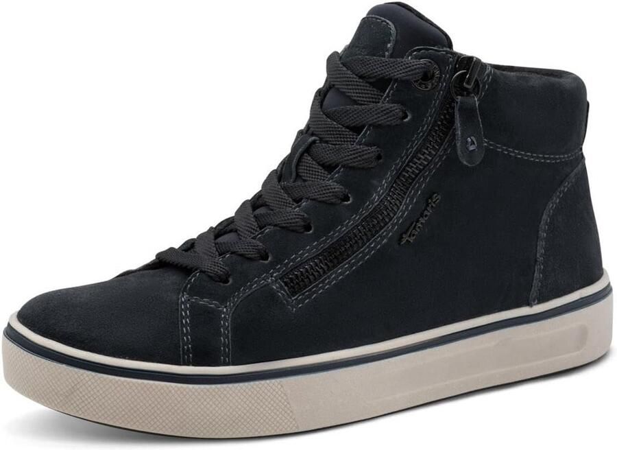 Comfortabele Dames Sneakers Hoog Model Brede Pasvorm en Uitneembaar Voetbed