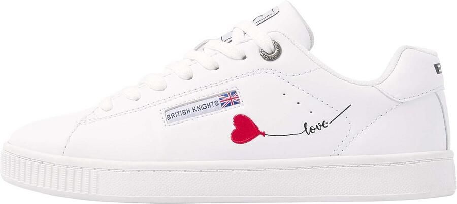 Womens Leren Sneakers met Union Jack Detail Casual en Comfortabel