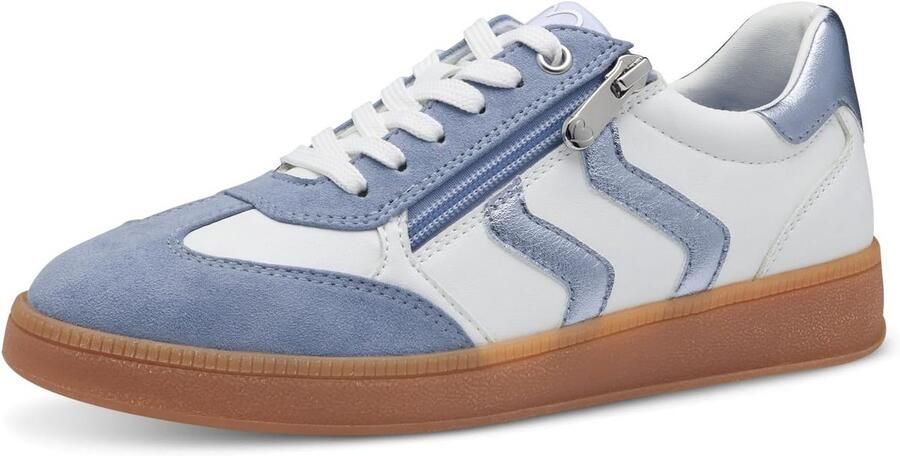 Lange witte sneakers voor dames Comfortabele lage veterschoenen