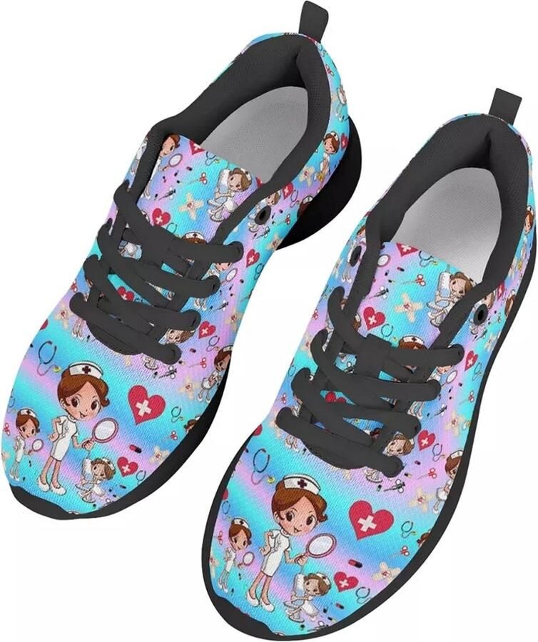 Comfortabele Dames Sportschoenen voor Hardlopen en Gym met Ademend Bovenwerk