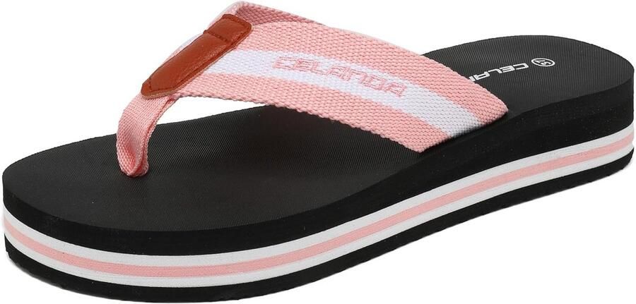Comfortabele Dames Teenslippers met Zachte Zool en Plateauzool voor Zomer Strand en Vakantie