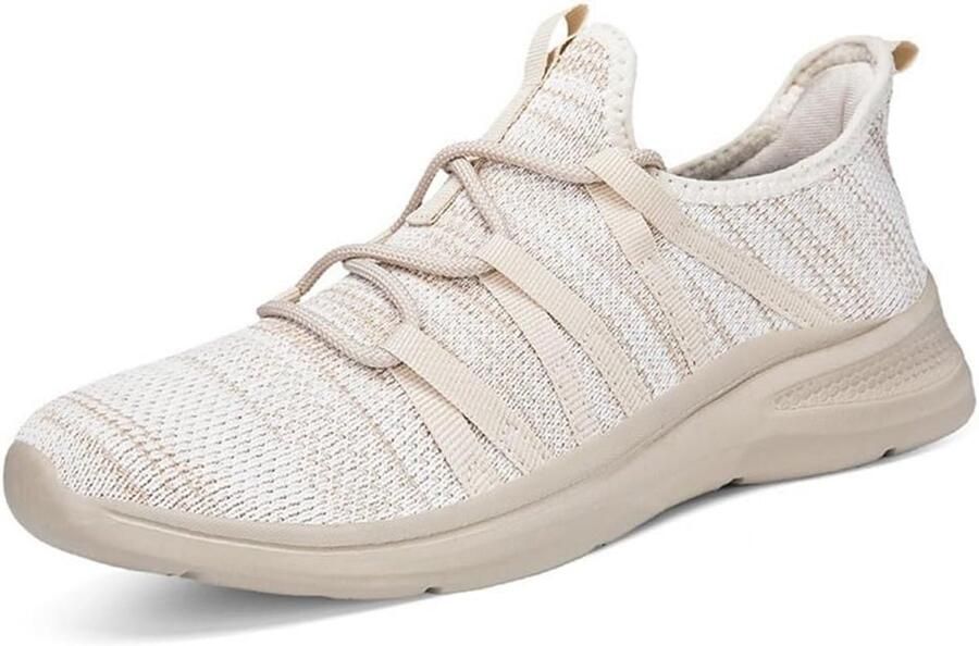 Comfortabele Dames Wandelschoenen Extra Breed Ademend Slip-On Fitness Sneakers