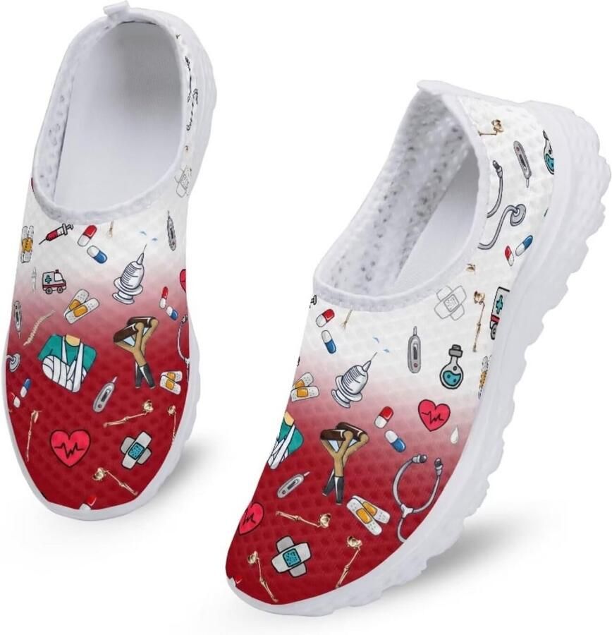 Comfortabele Dames Wandelschoenen Slip-On Casual Sportieve Gymschoen