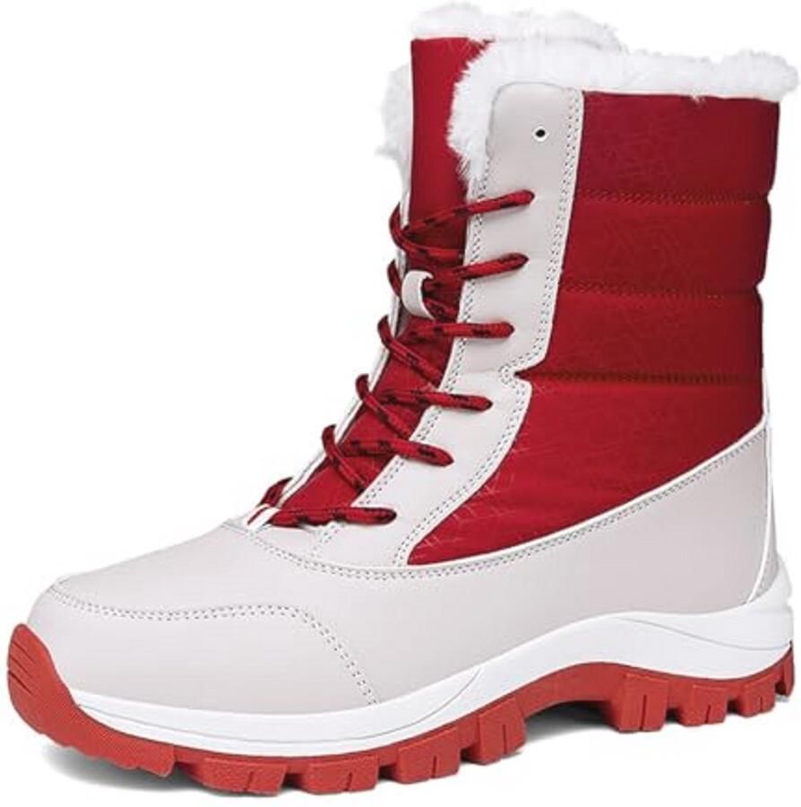 Comfortabele Dames Winterlaarzen Warm Gevoerd Waterdicht Antislip en Trekking Schoenen