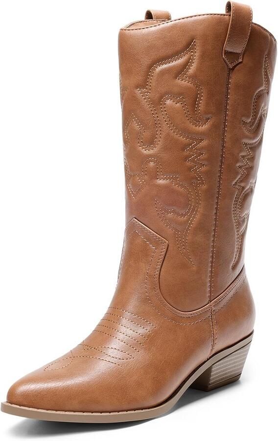 Comfortabele Dames Winterlaarzen Waterdicht Kort Kuit Cowboy Laarzen Stijlvol