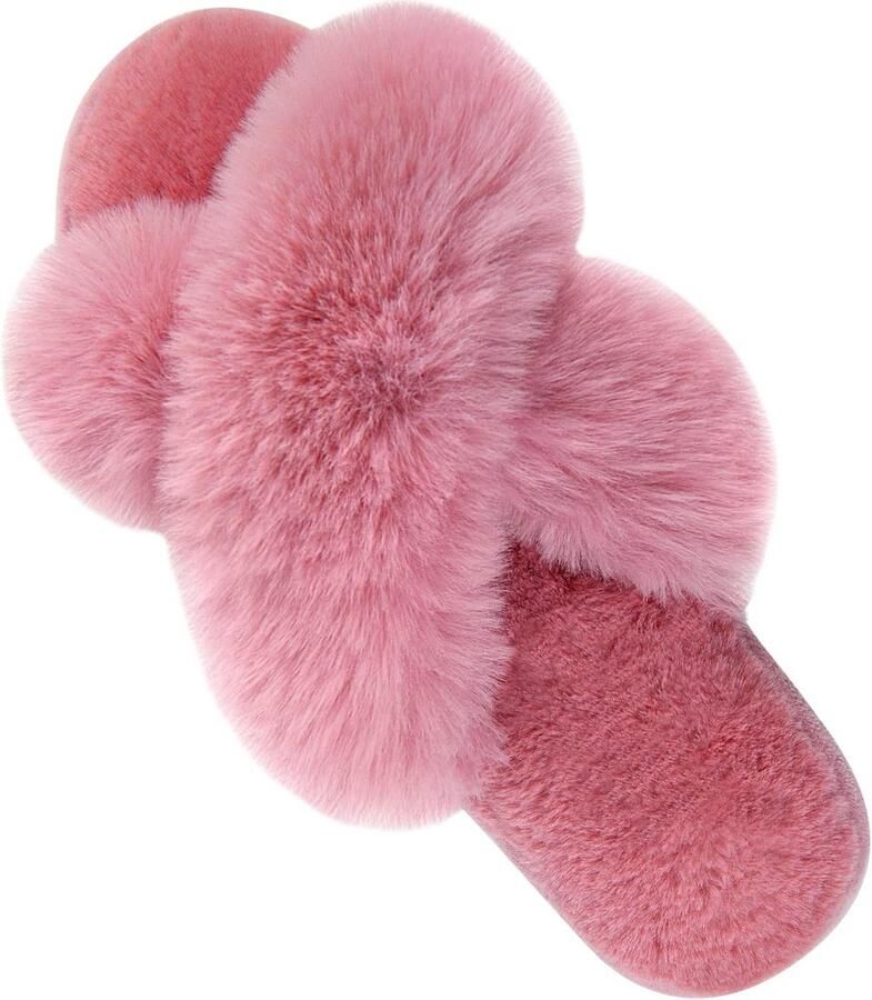 Comfortabele Damespantoffels met Traagschuim en Open Teen Zachte Huisschoenen